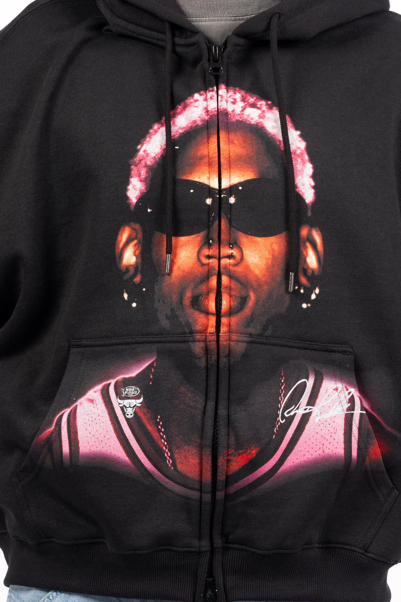 Chicago Bulls Rodman Glare Zip-Up Hoodie