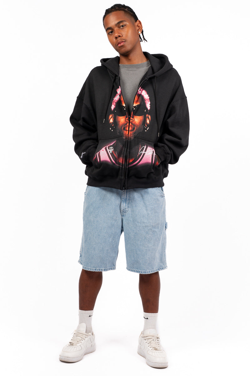 Chicago Bulls Rodman Glare Zip-Up Hoodie