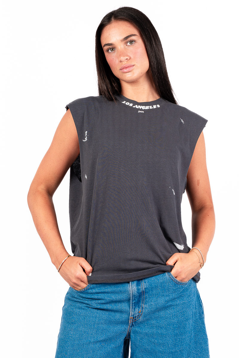 LA Lakers Boxy Muscle Top
