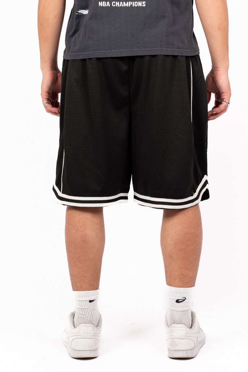 Authentic Goods Solid Black Mesh Shorts