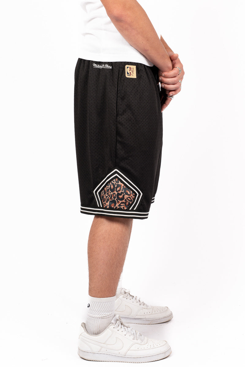 Hardwood Classic Leopard Print NBA Mesh Short