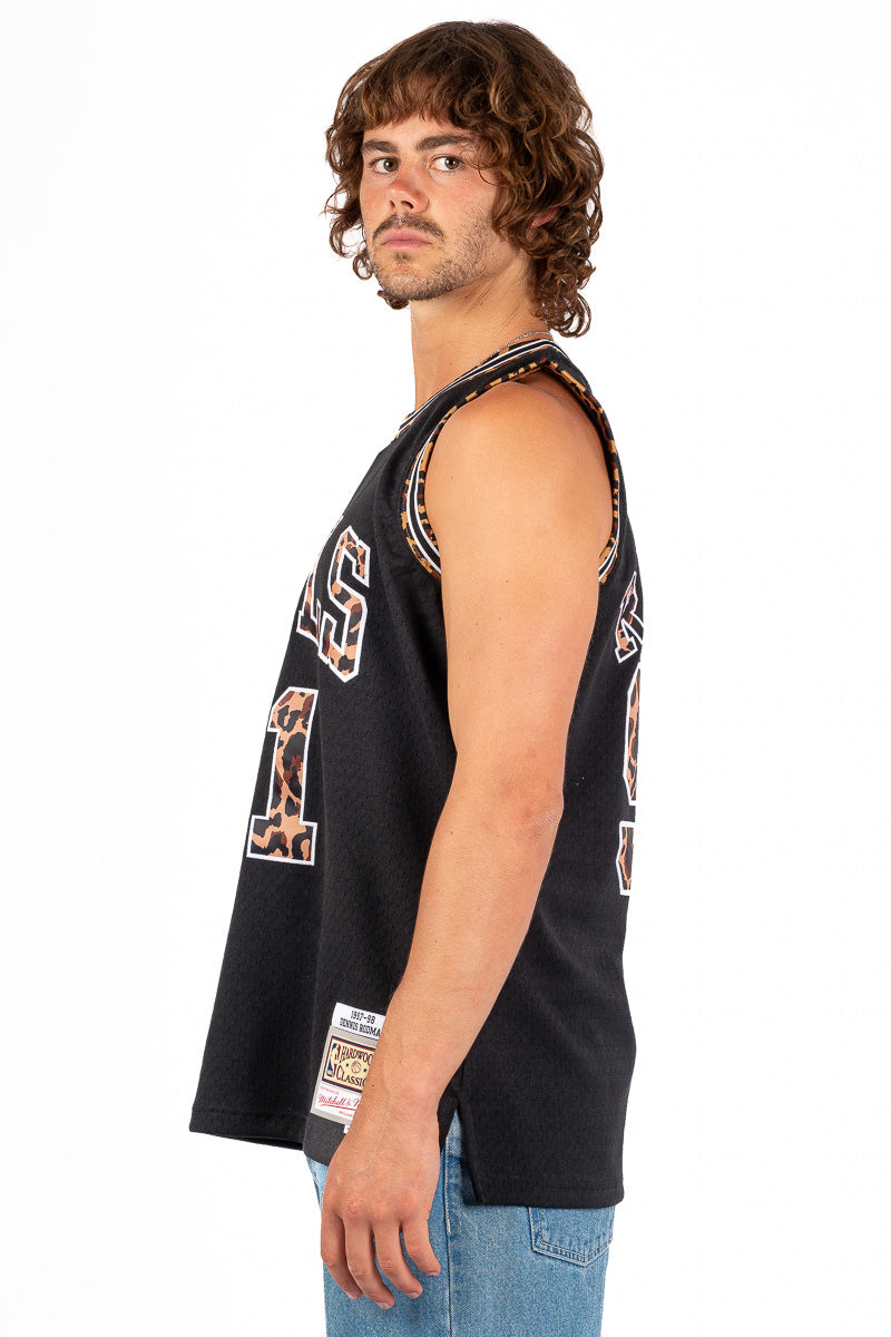 Chicago Bulls Rodman Leopard Logo NBA Hardwood Classic Jersey