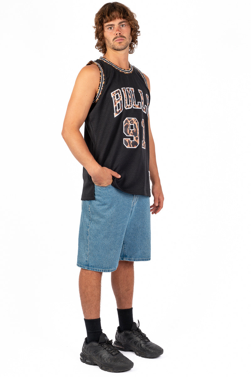 Chicago Bulls Rodman Leopard Logo NBA Hardwood Classic Jersey