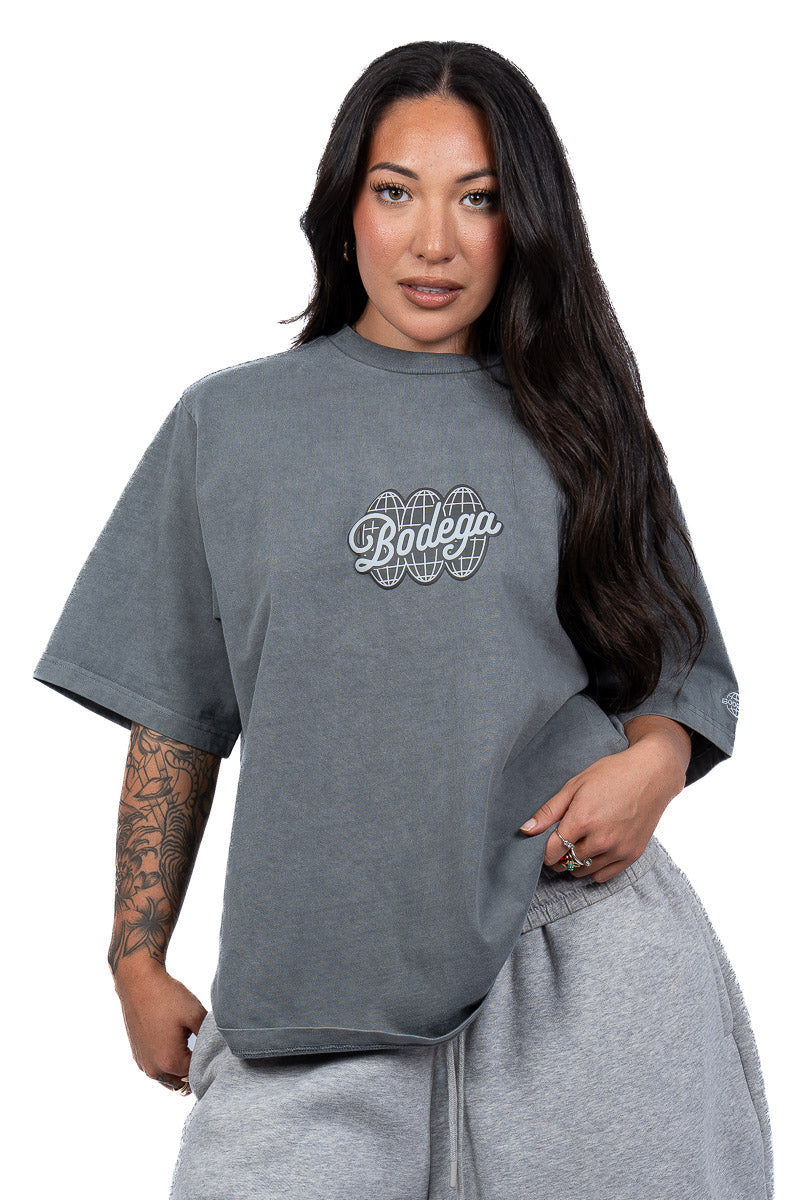 American Bodega Charcoal Puff Logo Tee - Womens