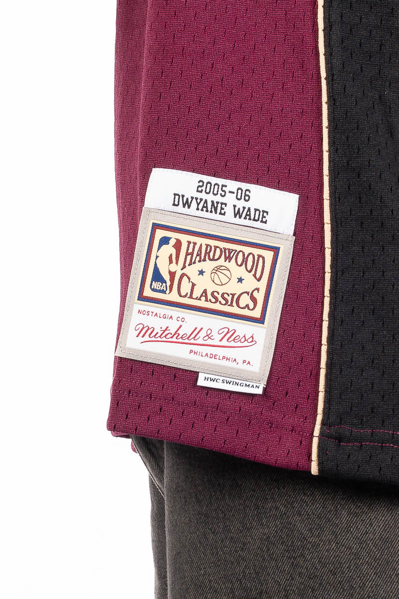 Miami Heat Wade Burgundy Hardwood Classic Swingman Jersey