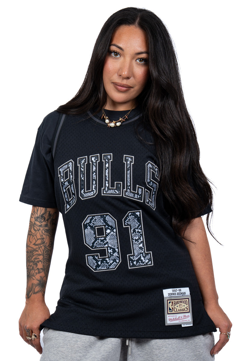 Chicago Bulls Rodman Snakeskin Jersey - Womens