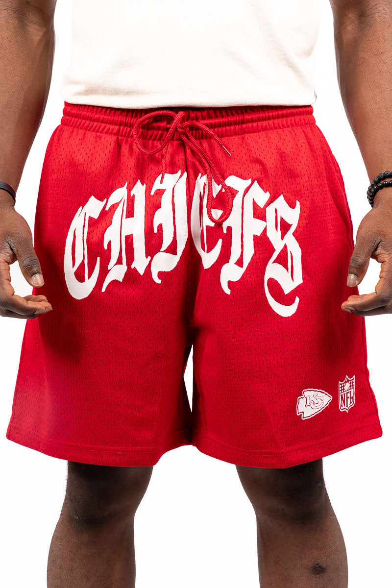 Kansas City Chiefs Stars & Text Mesh Shorts