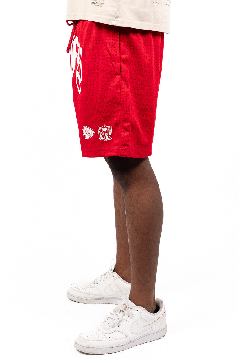 Kansas City Chiefs Stars & Text Mesh Shorts