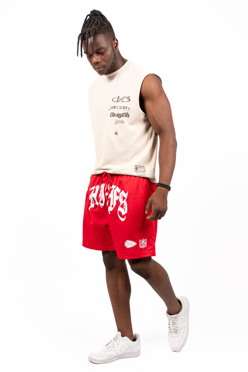 Kansas City Chiefs Stars & Text Mesh Shorts