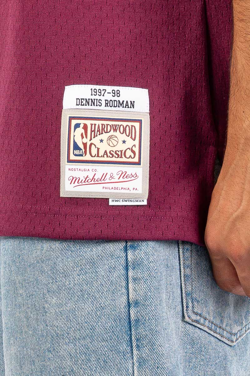 Chicago Bulls Rodman Burgundy Hardwood Classic Swingman Jersey