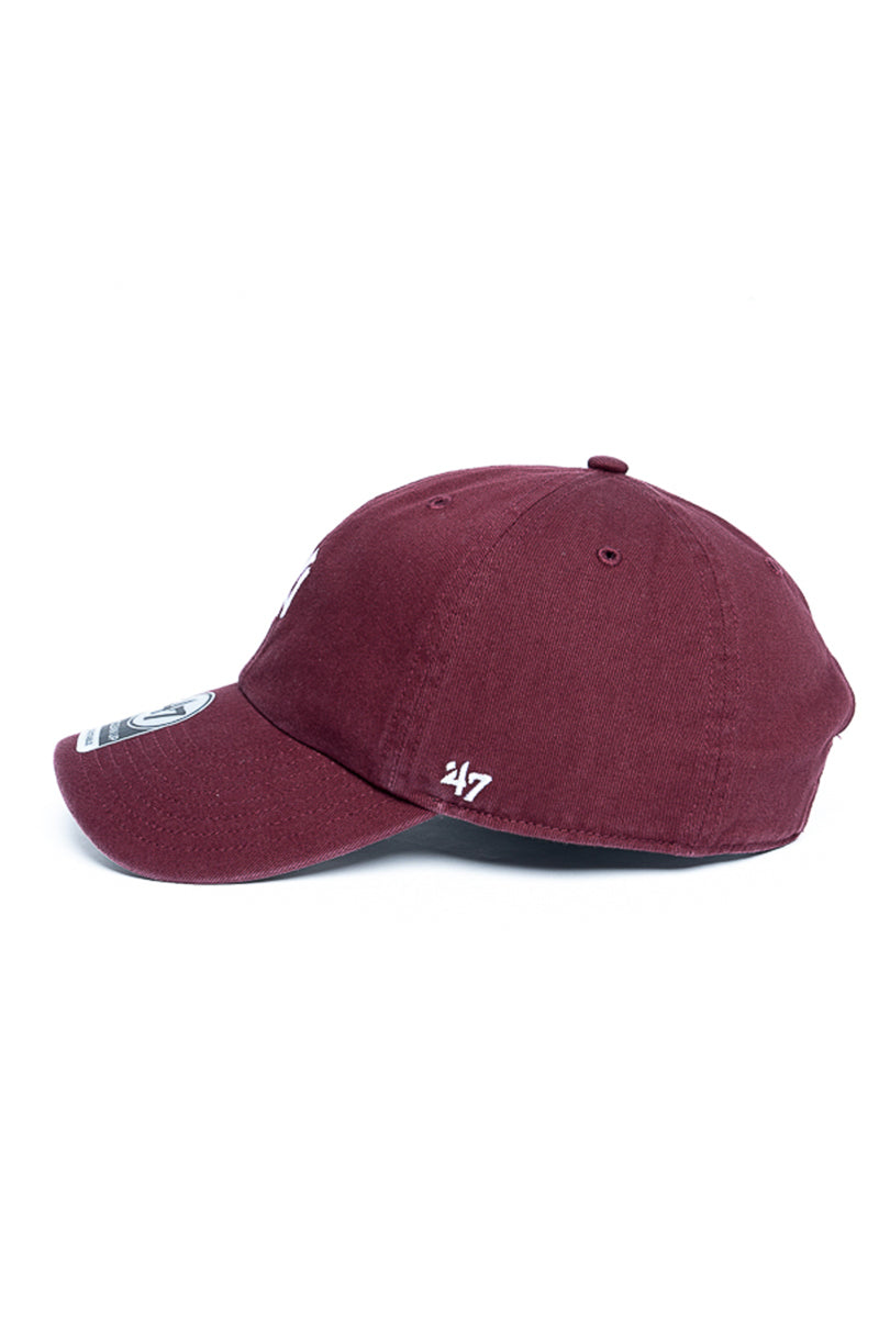 NY Yankees Maroon 47 Clean Up Cap - Mens