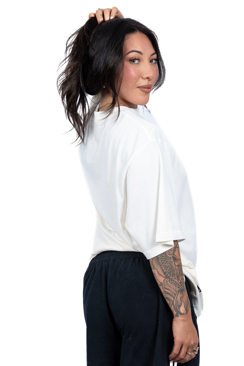 American Bodega Pocket Logo White Tee - Womens