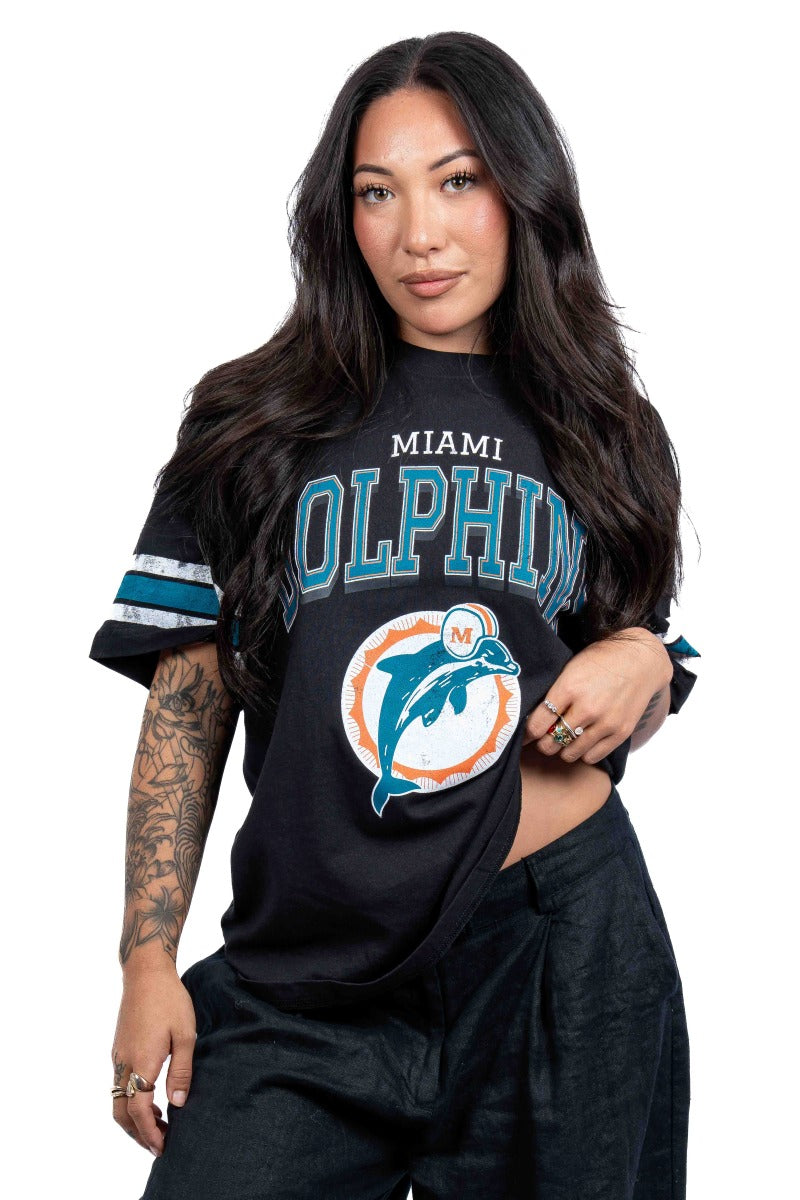 Miami Dolphins Arc Tee - Womens