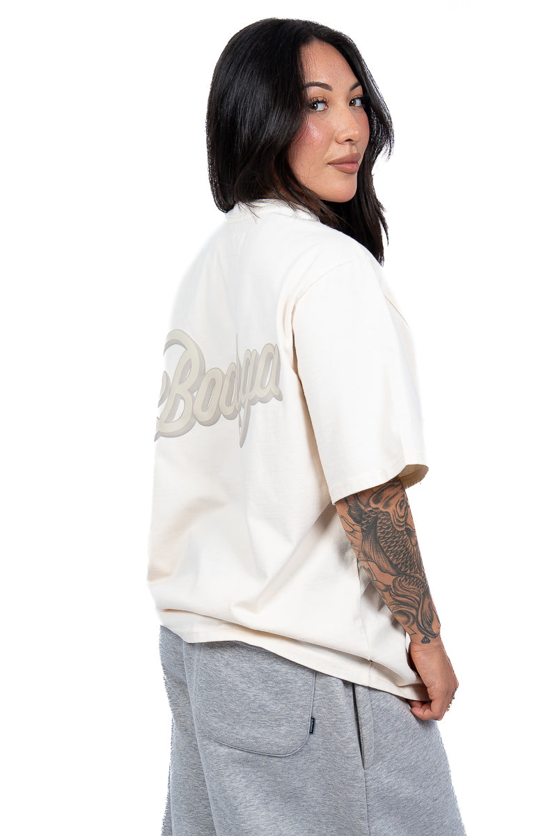 American Bodega Off White Puff Logo Tee - Womens