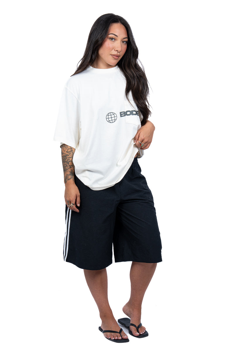 American Bodega Pocket Logo White Tee - Womens