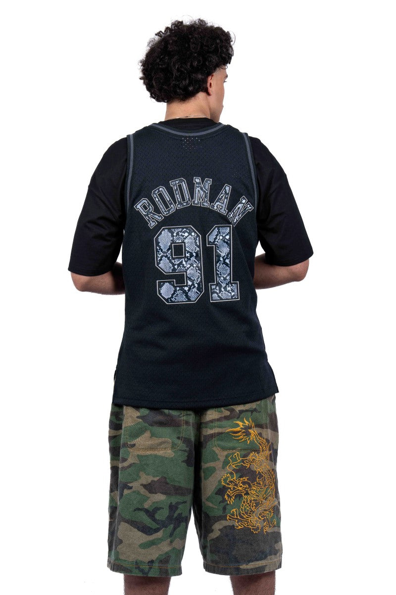 Chicago Bulls Rodman Snakeskin Jersey - Mens