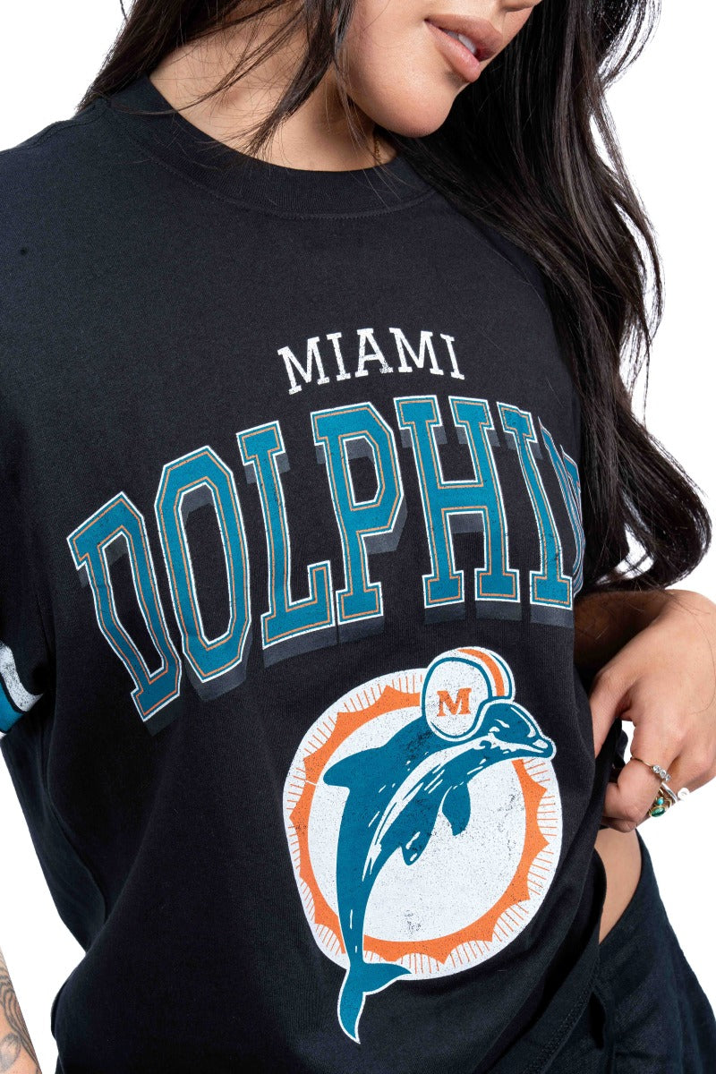 Miami Dolphins Arc Tee - Womens