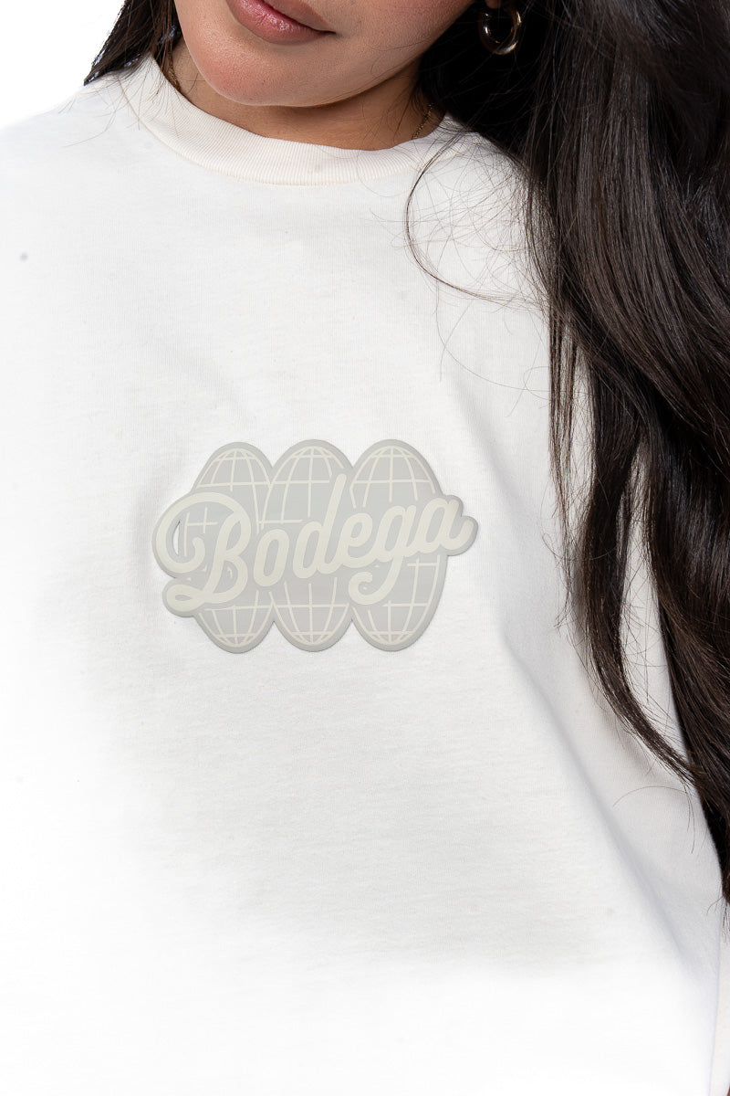 American Bodega Off White Puff Logo Tee - Womens