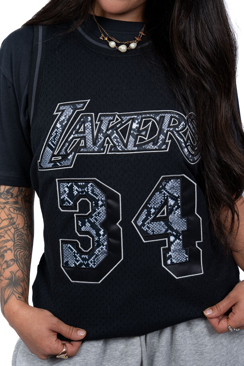 LA Lakers O'Neal Snakeskin Jersey - Womens