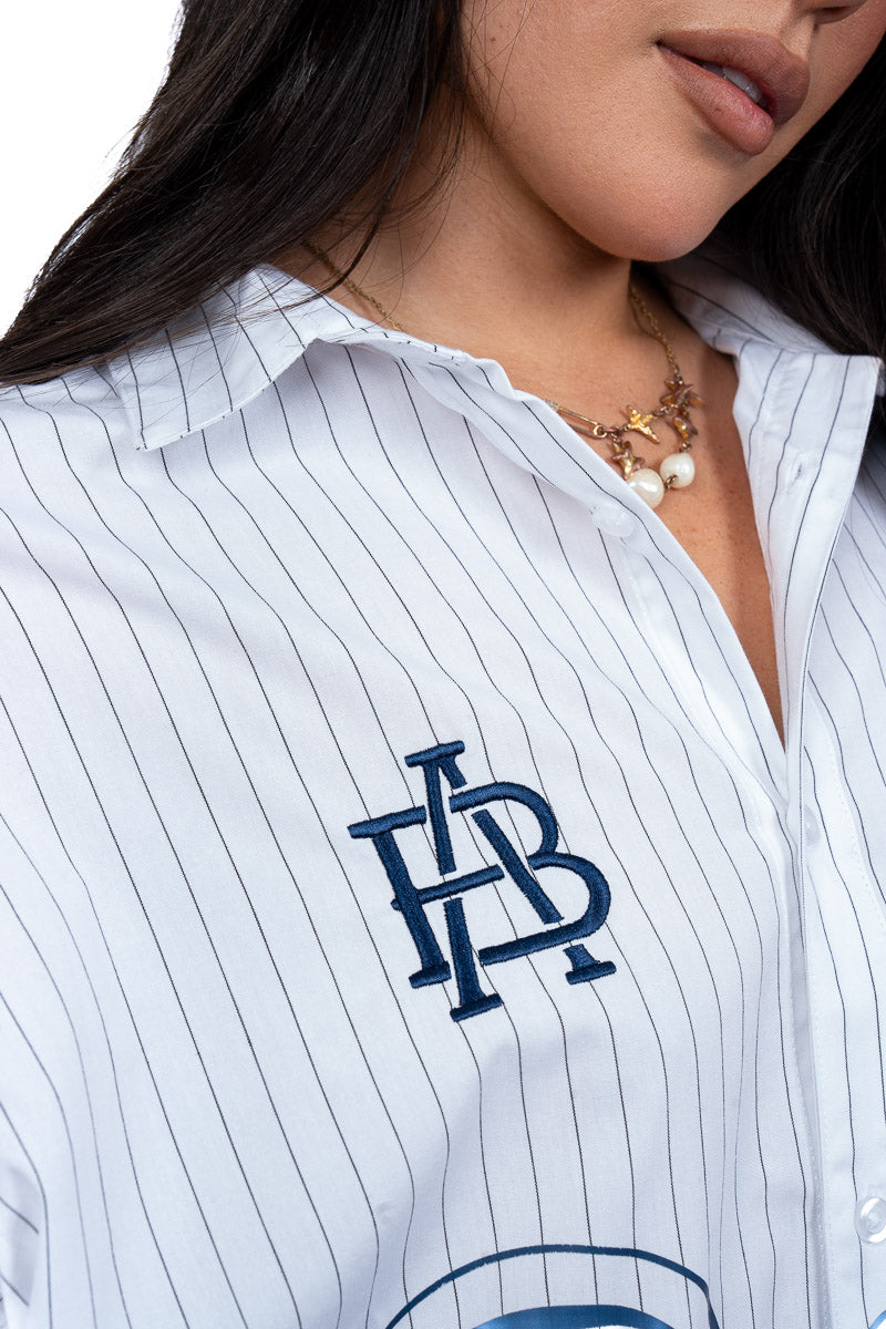 American Bodega Short Sleeve Stripe Shirt - Womens