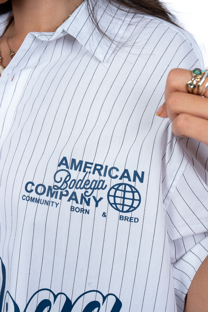 American Bodega Short Sleeve Stripe Shirt - Womens