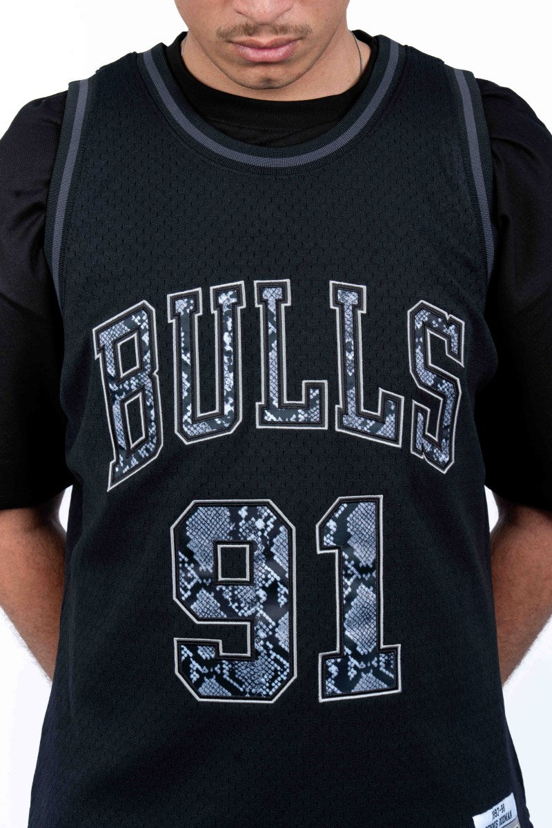 Chicago Bulls Rodman Snakeskin Jersey - Mens