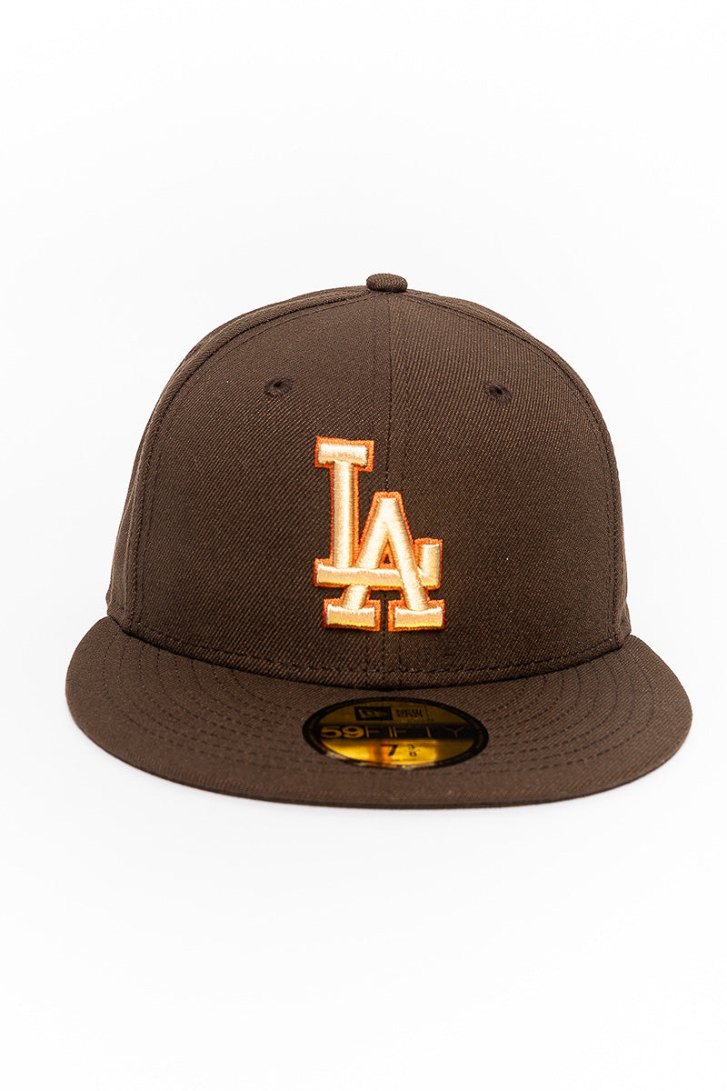 LA Dodgers Walnut Brown 59Fifty Fitted Cap - Mens