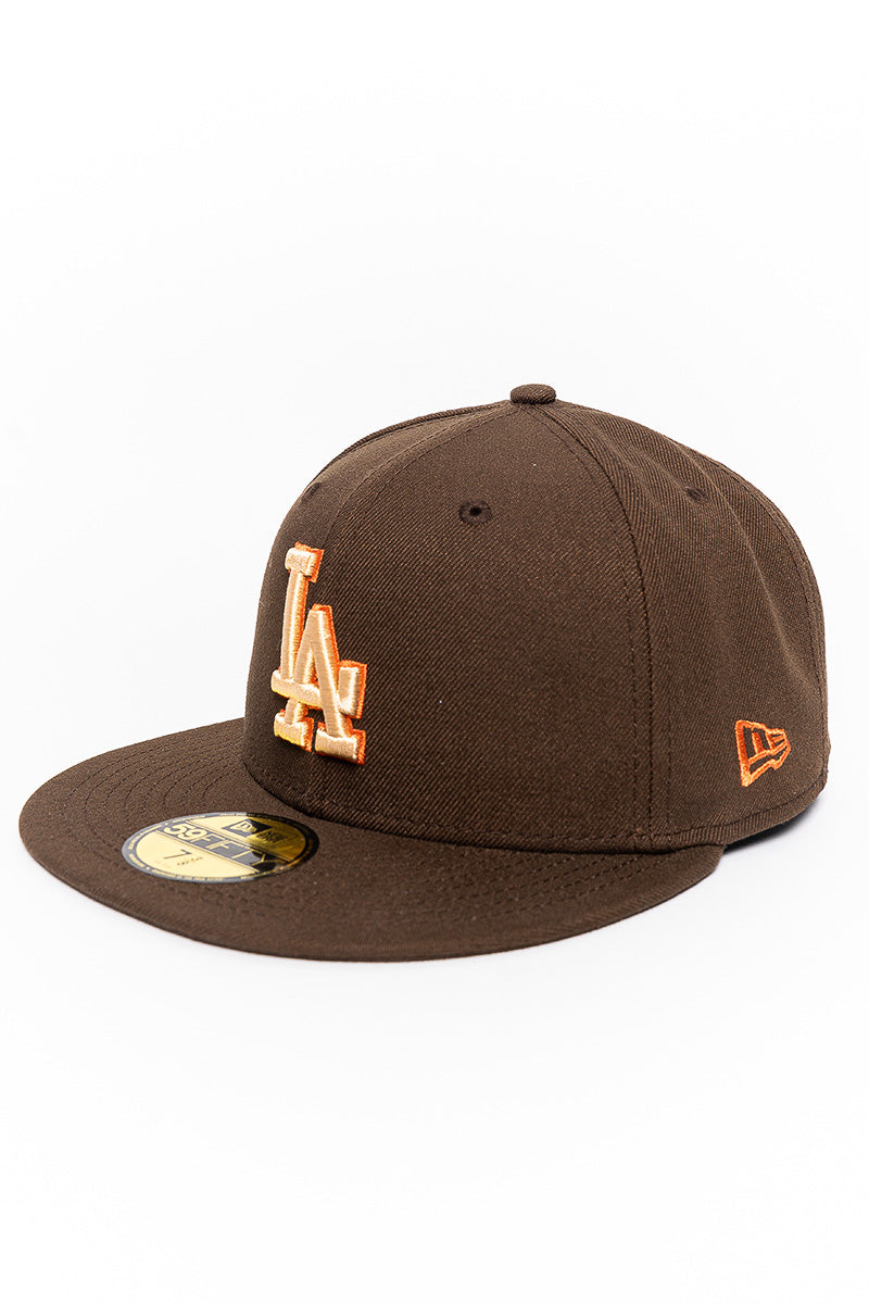 LA Dodgers Walnut Brown 59Fifty Fitted Cap - Mens
