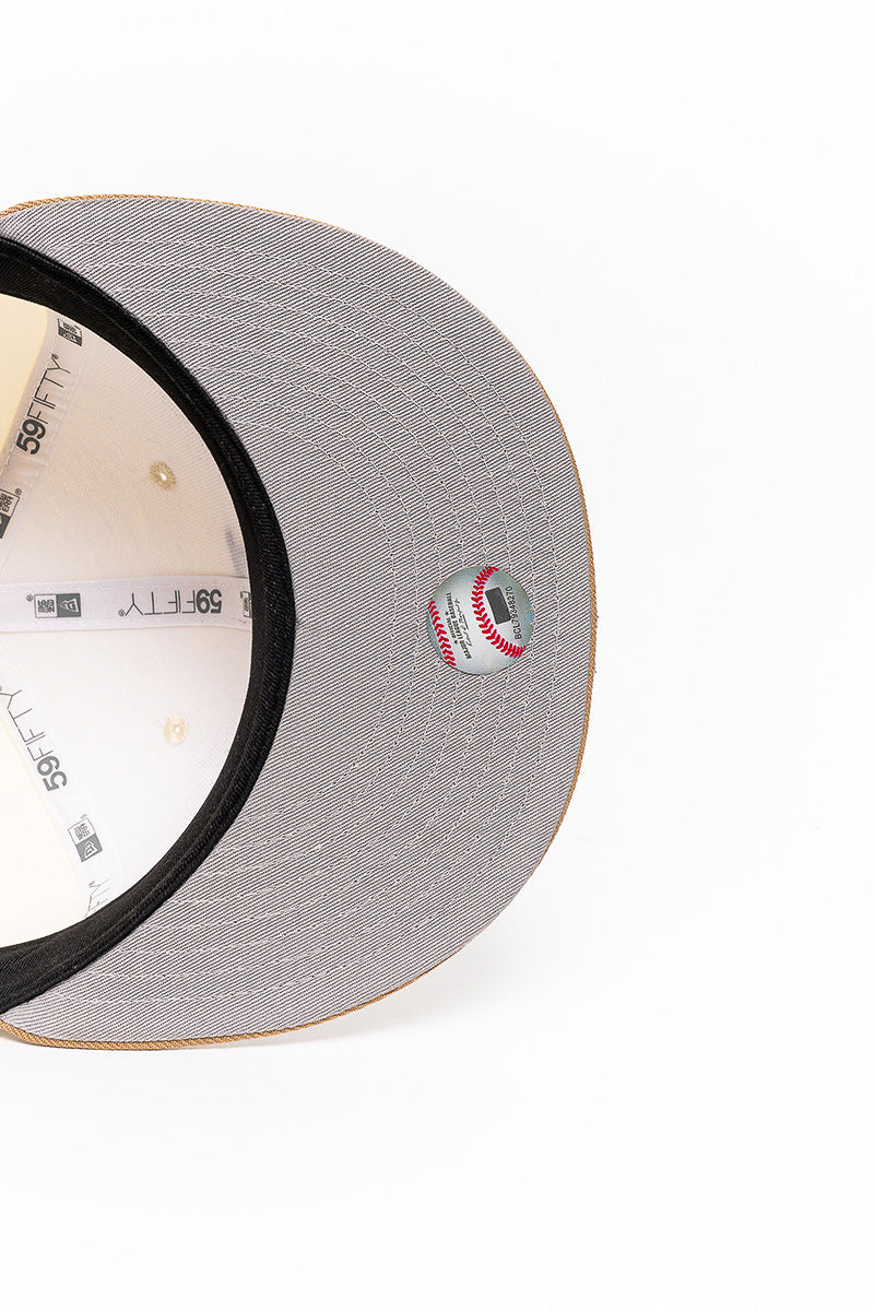 LA Dodgers Chrome Khaki 59Fifty Fitted Cap - Mens