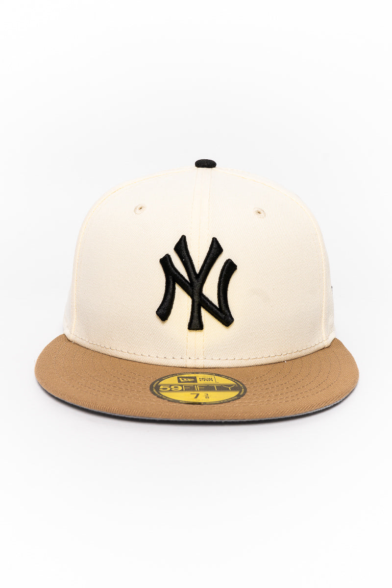 NY Yankees Chrome Khaki 59Fifty Fitted Cap - Mens
