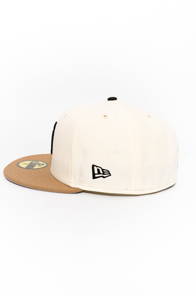 NY Yankees Chrome Khaki 59Fifty Fitted Cap - Mens