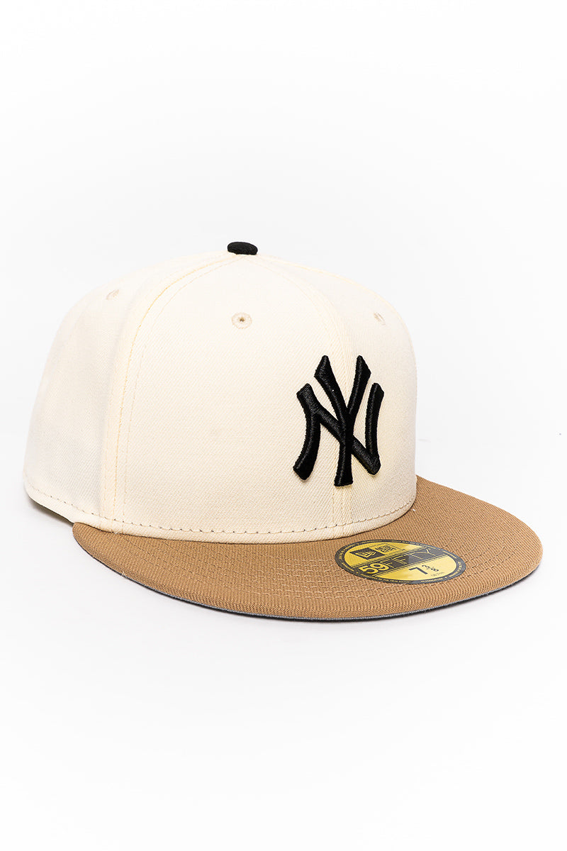 NY Yankees Chrome Khaki 59Fifty Fitted Cap - Mens