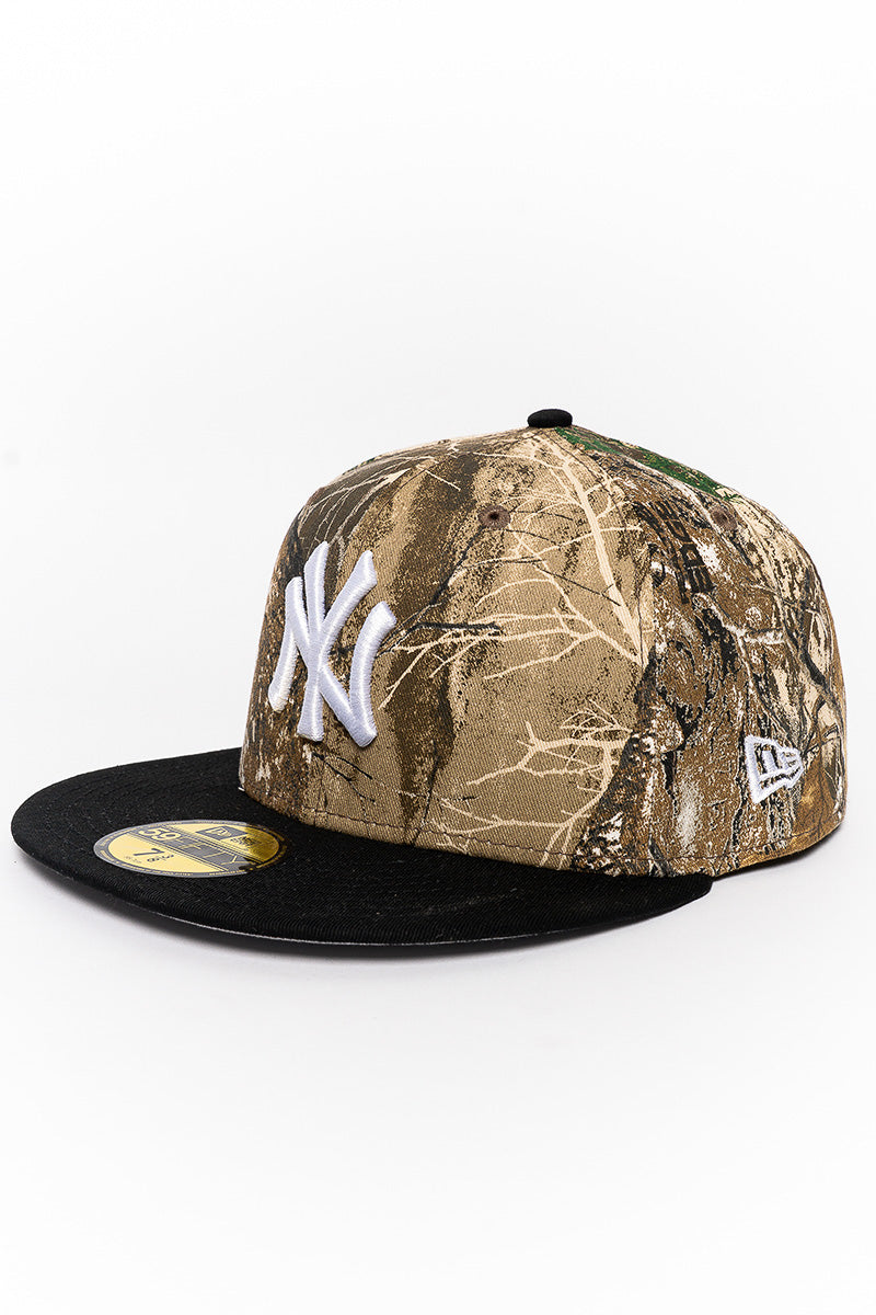 NY Yankees Real Tree Camo 59Fifty Fitted Cap - Mens