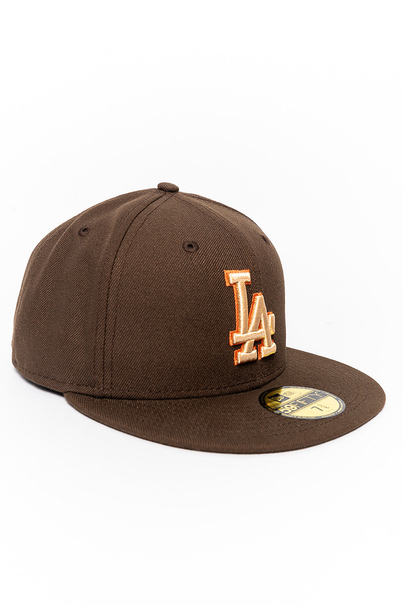 LA Dodgers Walnut Brown 59Fifty Fitted Cap - Mens