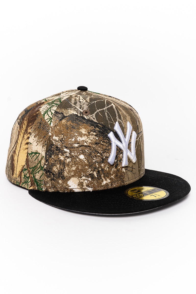 NY Yankees Real Tree Camo 59Fifty Fitted Cap - Mens