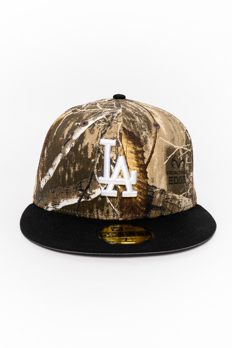 LA Dodgers Real Tree Camo 59Fifty Fitted Cap - Mens