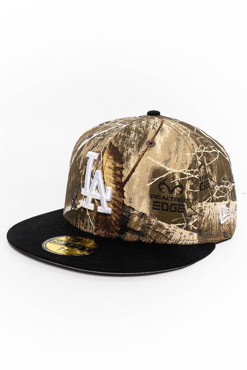 LA Dodgers Real Tree Camo 59Fifty Fitted Cap - Mens