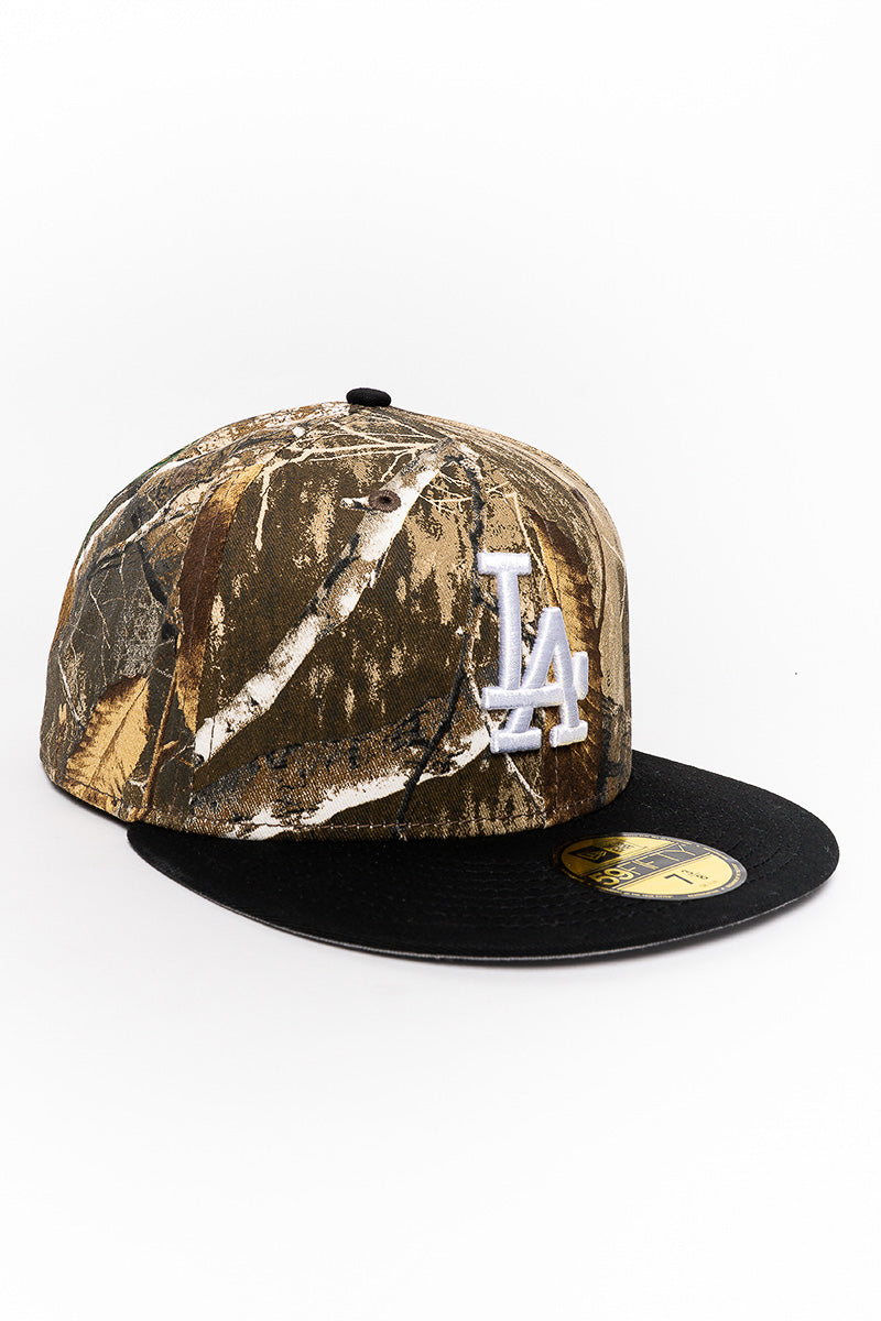 LA Dodgers Real Tree Camo 59Fifty Fitted Cap - Mens