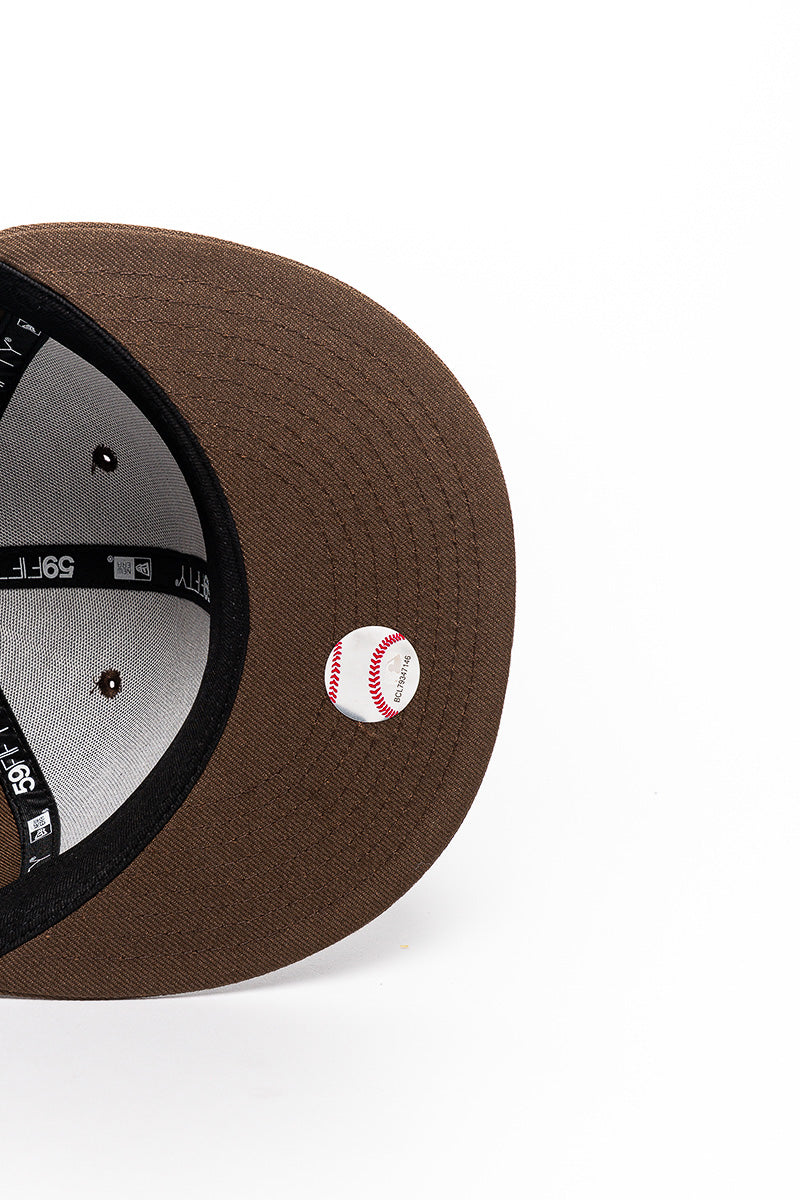 LA Dodgers Walnut Brown 59Fifty Fitted Cap - Mens
