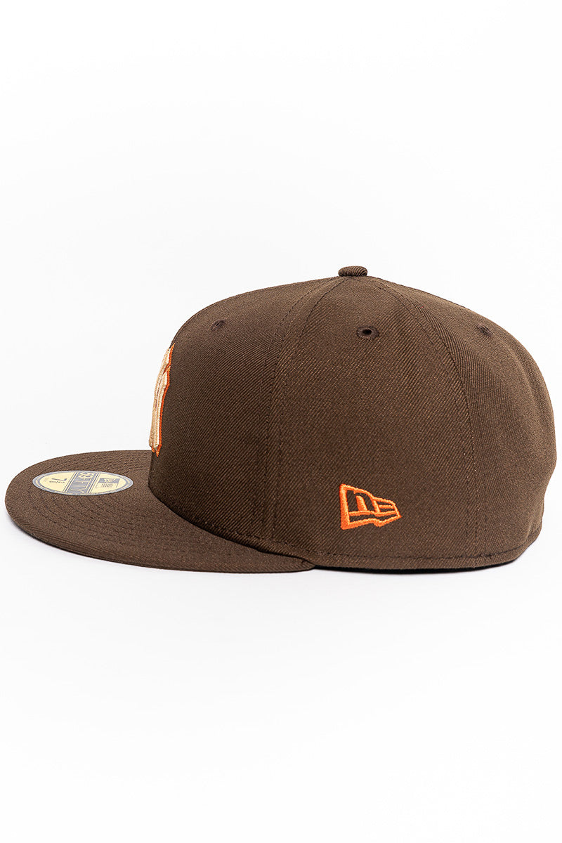 NY Yankees Walnut Brown 59Fifty Fitted Cap - Mens