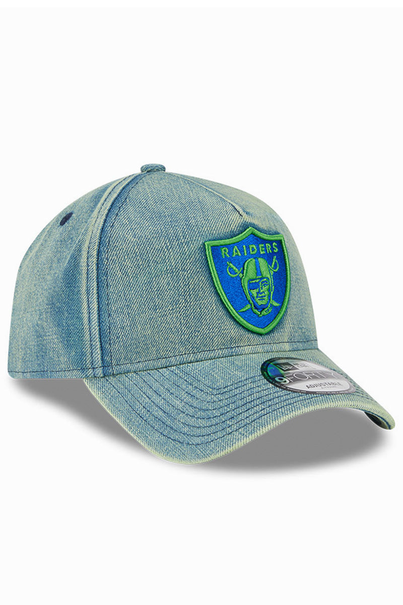 9Forty Acid Denim Las Vegas Raiders Cap - Womens