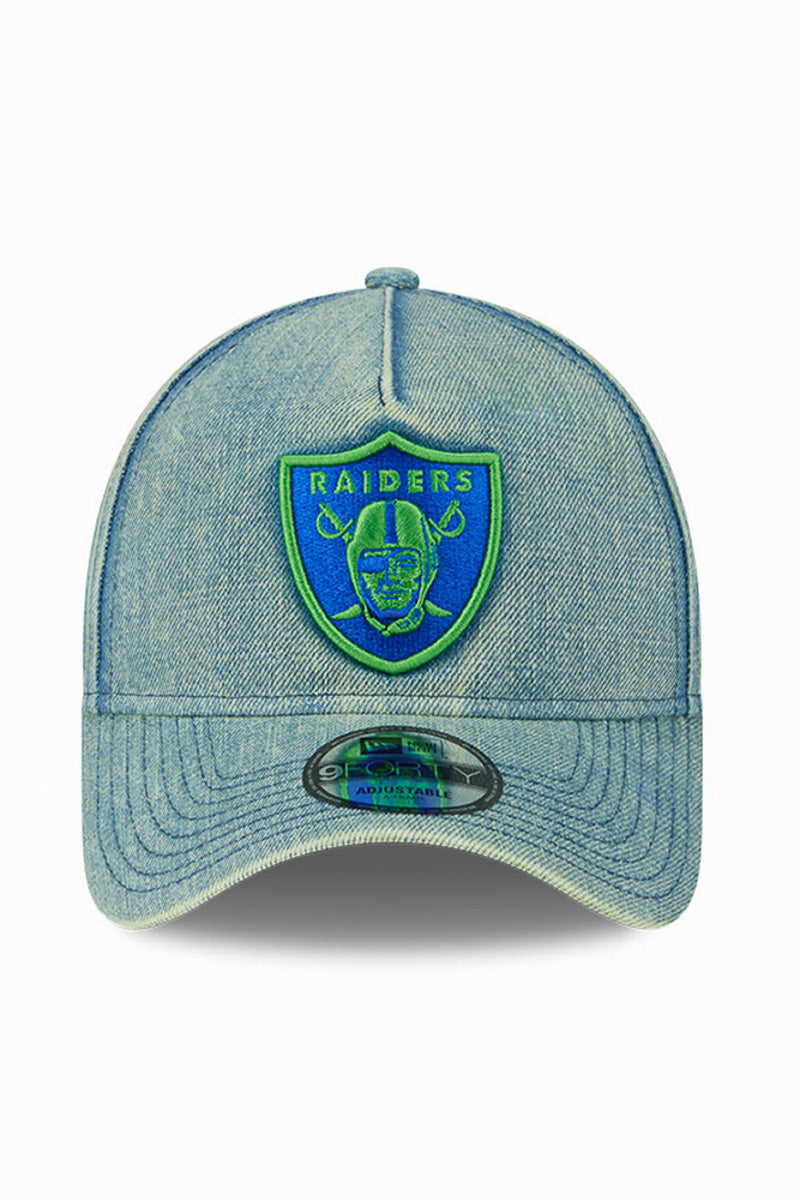 9Forty Acid Denim Las Vegas Raiders Cap - Womens