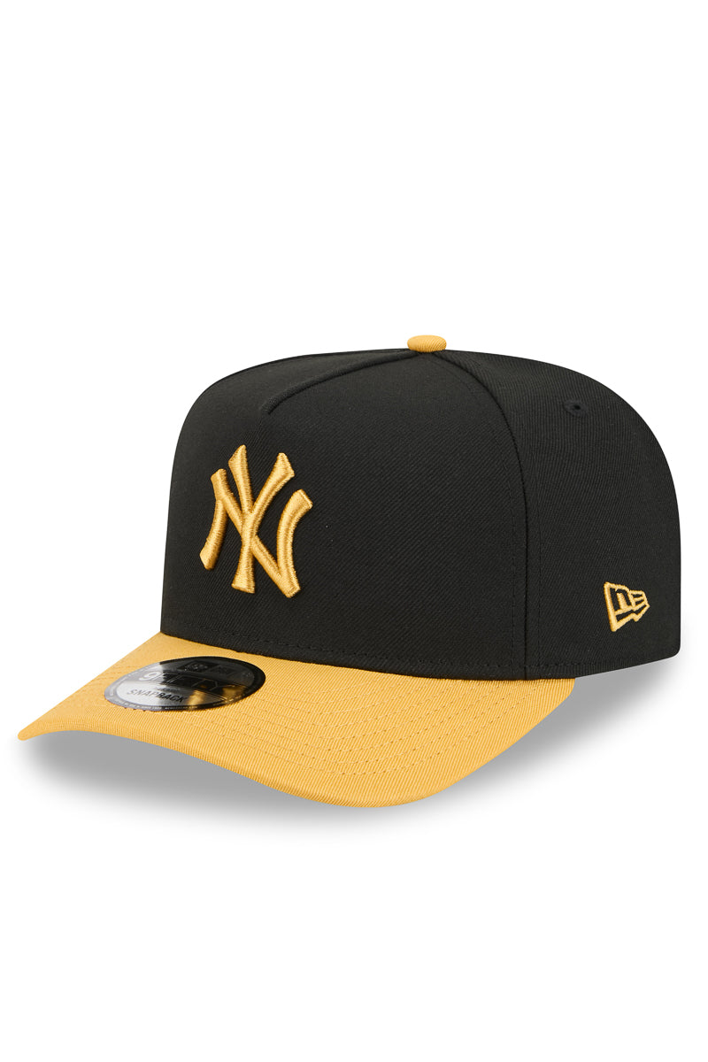 950 A-Frame Black Mustard NY Yankees Cap - Mens