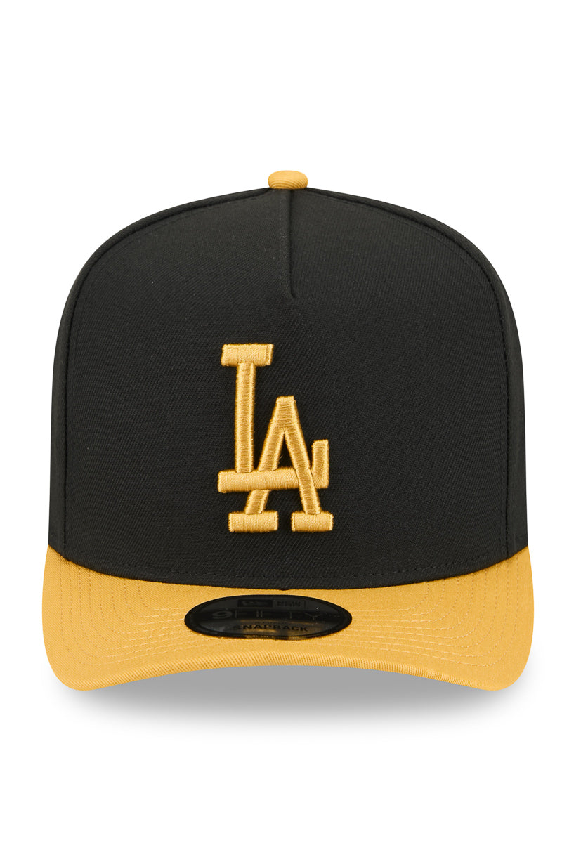 950 A-Frame Black Mustard LA Dodgers Cap - Mens