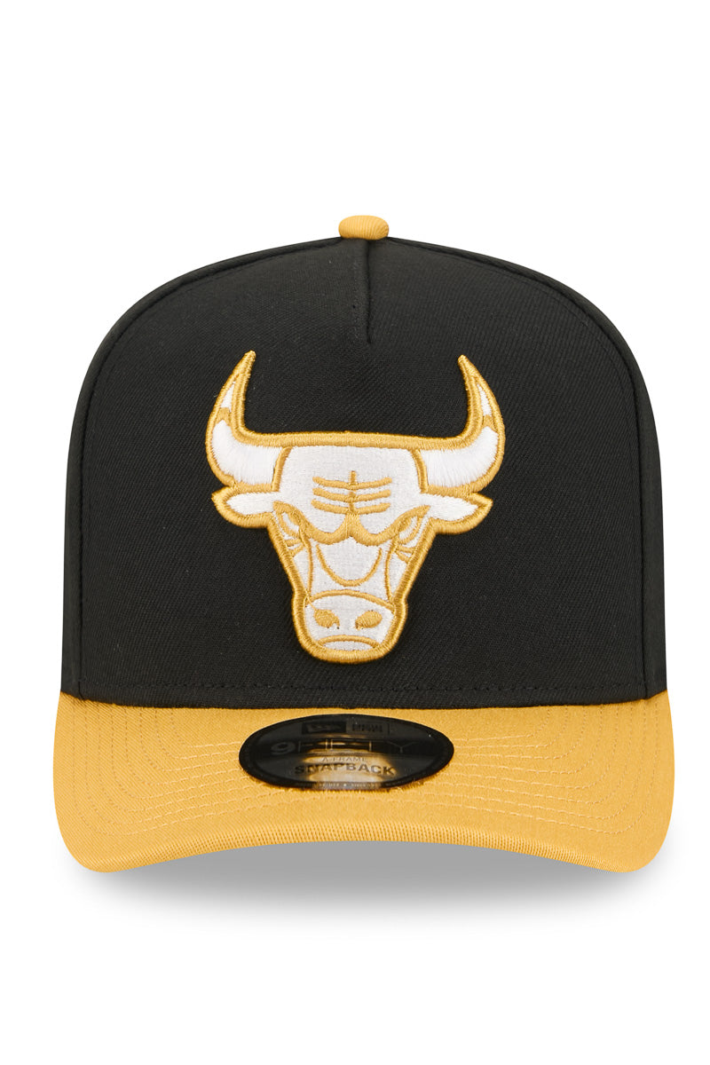 950 A-Frame Black Mustard Chicago Bulls Cap - Mens