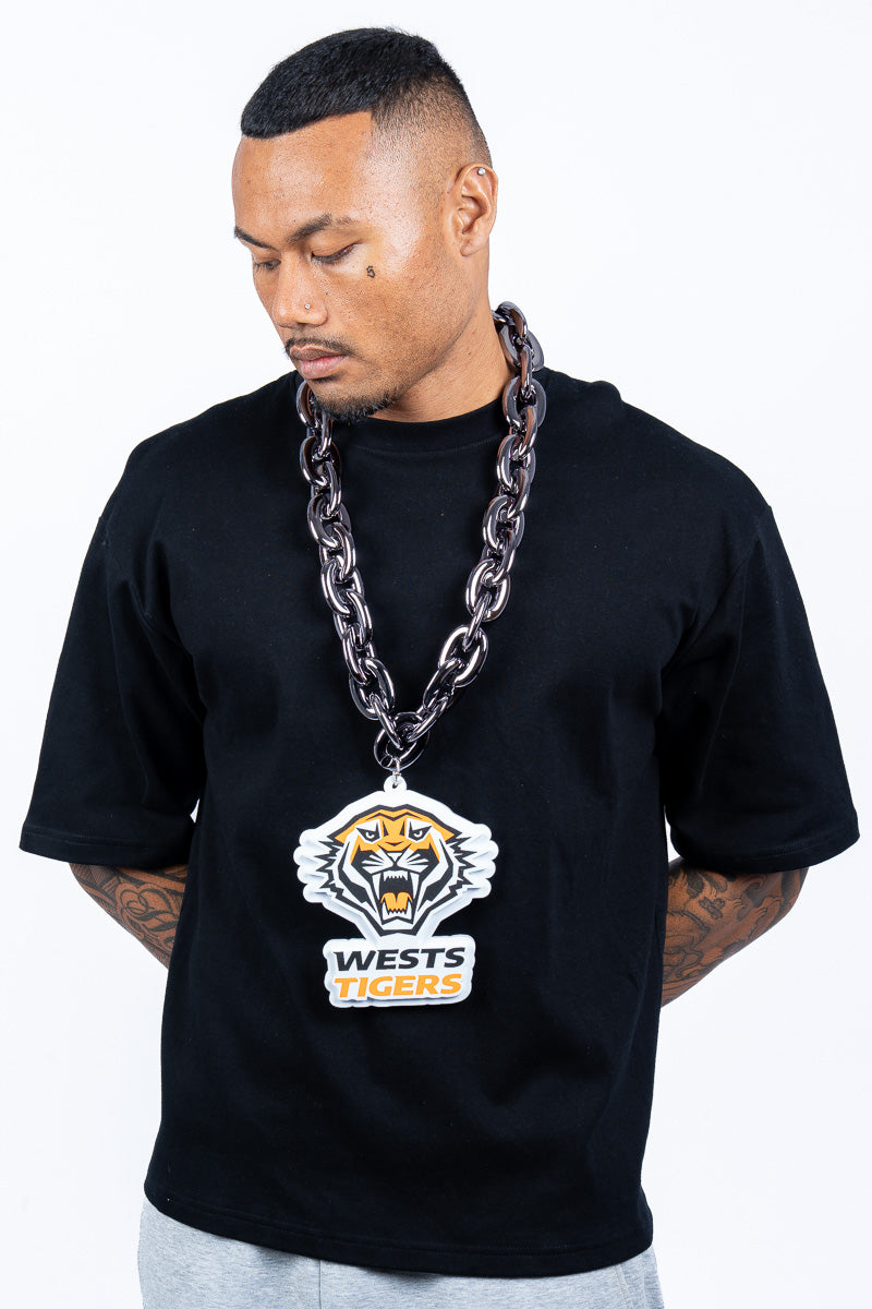 West Tigers NRL Foam Black Chain - Mens