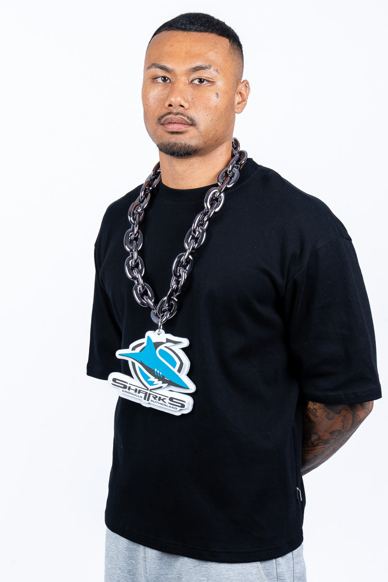 Cronulla Sharks NRL Foam Black Chain - Mens