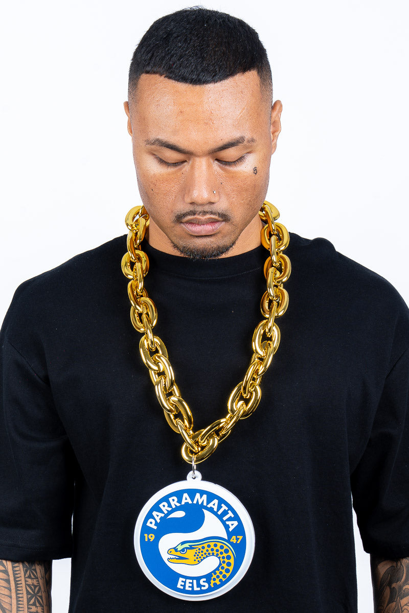 Parramatta Eels NRL Foam Gold Chain - Mens