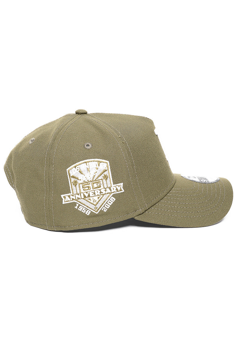 9Forty LA Dodgers Olive Side Patch Cap - Mens
