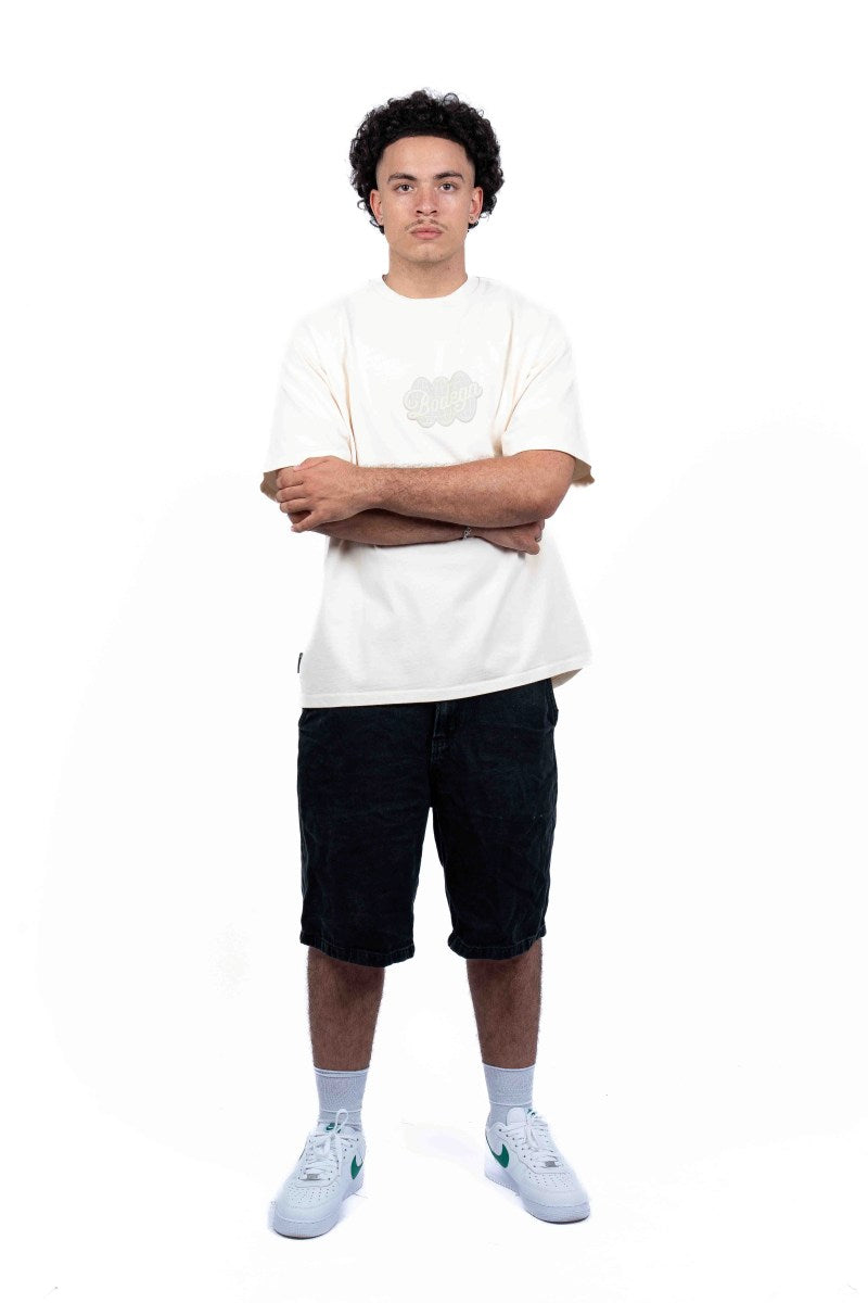 American Bodega Off White Puff Logo Tee - Mens